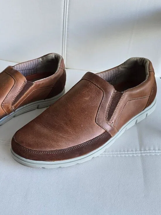 ROCKPORT slip on brown Leather and sued upper - Picture 5 of 11
